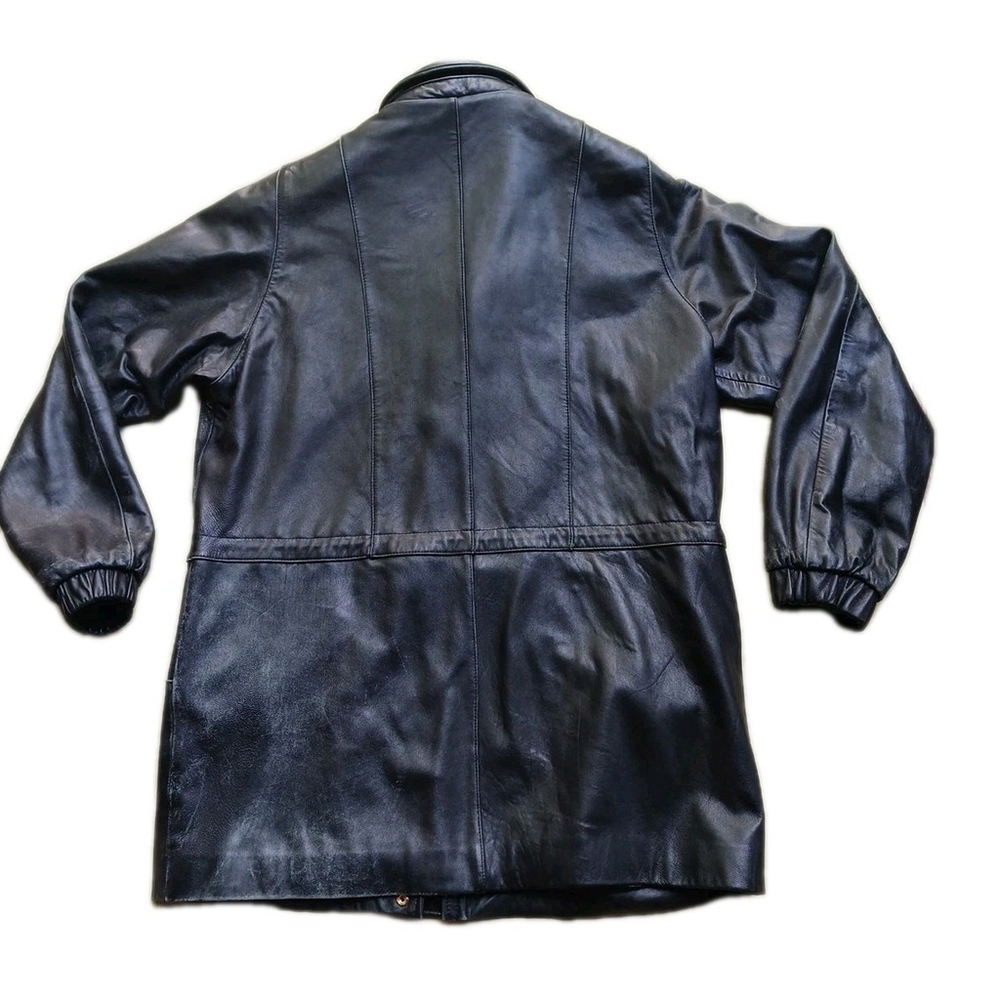 Worthington Black Lambskin Leather Zip Jacket Large - Picture 6 of 6